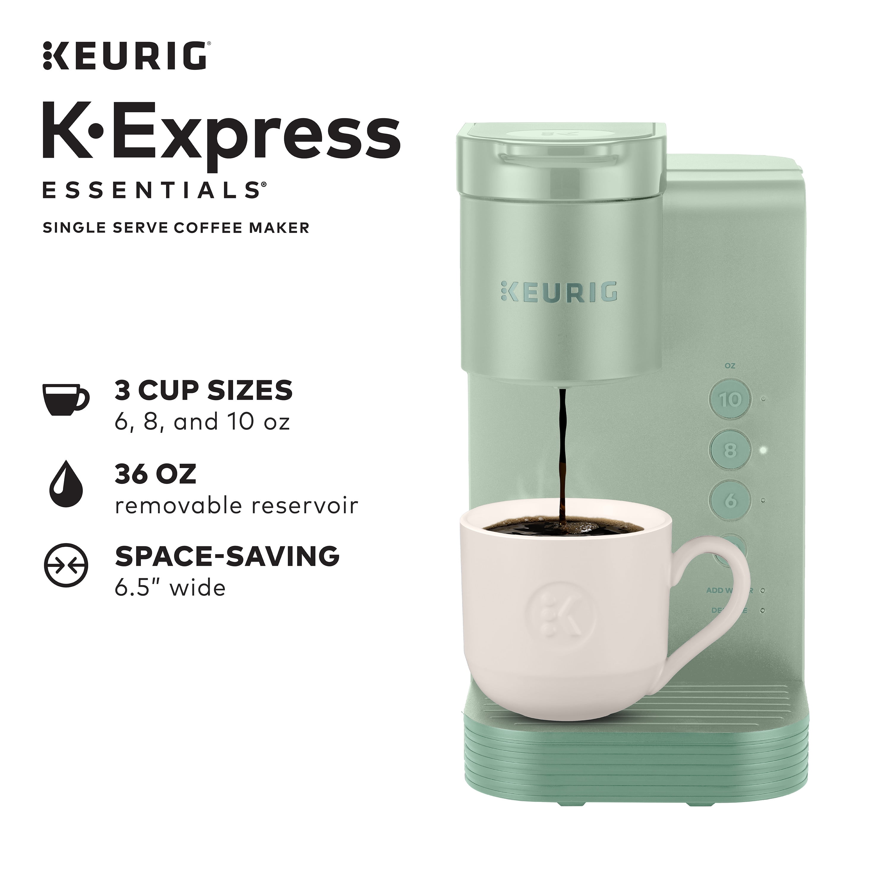 Keurig K-Express Coffee Maker, Single Serve K-Cup Pod Coffee Brewer, Black,  12.8” L x 5.1” W x 12.6” H