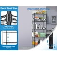 thumbnail image 4 of CL.HPAHKL Storage Shelves for Storage, Adjustable 5 Tier Metal Shelving Unit, Wire Shelving Unit 750lbs Capacity Storage Racks and Shelving Storage Shelf for Kitchen Garage Pantry, 24"L x 14"W x60"H, 4 of 7