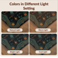 thumbnail image 7 of Design&I 8'x10' Washable Area Rug Extra Large Skid-Resistant Low Profile Wet Funky Vinyl Treble Cd Clef Disc Motif Wavy Frame Tapete Redondo for Living Room, Family, 7 of 7