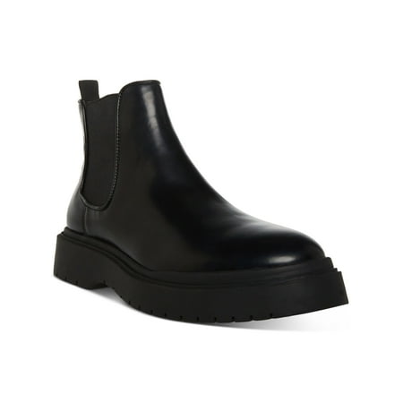

MADDEN Mens Black Goring Comfort Aillem Round Toe Wedge Boots Shoes 10 M
