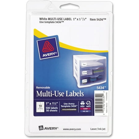 Avery Multipurpose Removable Rectangular Labels