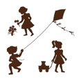 thumbnail image 1 of E 5-1407 Silhouette Girls - Paint It Yourself, 1 of 1