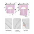 thumbnail image 5 of Pink Grid Swag Curtains for Living Room/Bedroom Windows, Checkered Plaid Gingham Lattice Trellis Print Kitchen Curtains and Valances Set 36 Inch Length, Light Filtering Swags Valance Curtain Panels, 5 of 5