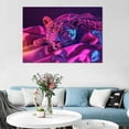 thumbnail image 6 of Mudket Red Leopard High Heel Canvas Wall Art, Fashion Beautiful Animal Print with Bold Red Design, Waterproof Framed Decor for Living Room Bathroom, Ready to Hang - 36"L x 24"W, 6 of 8