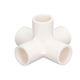 thumbnail image 5 of 10 Pcs PVC Pipe Fitting 20mm 5 Way Right Angle 3 Dimensional Elbow Pipe Connector for Furniture White, 5 of 5