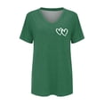 thumbnail image 4 of beishanbush Winter Sales Saving $10 Womens Short Sleeve Tops Women's Print T-Shirt,Round Neck Short Sleeve Lightweight Soft Casual Summer Under $10, 4 of 5
