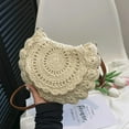 thumbnail image 5 of Crossbody Cotton Woven Purse Beach Bag Summer Straw Clutch Purse for Women Small Hobo Bag, 5 of 8