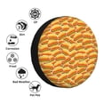 thumbnail image 4 of KLL Hot Dogs Pattern 14-17 inch Spare Tire Cover Universal Wheel Protector for Truck SUV Trailer Camping Rv Tire Covers-17 inch, 4 of 6