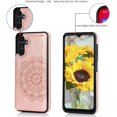 thumbnail image 4 of S23 FE Case Wallet,Designed for Samsung Galaxy S23 FE Case with Card Holder,Women Mandala Emboss PU Leather with Stand Credit Card Slots Slim Protective Phone Case for Galaxy S23 FE 5G (Rose Gold), 4 of 13