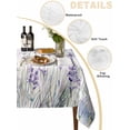 thumbnail image 3 of Lavender Floral Tablecloth Rectangle Table Cloths 54x108, Waterproof Tablecloth Outdoor Table Cloth, Spring Flowers Botanical Plants Washable Table Cover for Kitchen Dinning Party, 3 of 8