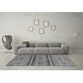 thumbnail image 3 of Ahgly Company Indoor Round Abstract Gray Modern Area Rugs, 6' Round, 3 of 4