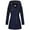 Dark Blue, variant on Patlollav Women's Warm Slim Jacket Thick Overcoat Winter Outwear Hooded Zipper Coat