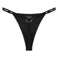 thumbnail image 1 of PEASKJP sous-Vêtements Étanches pour Femmes Culottes Respirantes Taille Basse String Invisible, Noir TG, 1 of 2