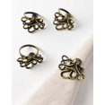 thumbnail image 4 of Fennco Styles Coastal Octopus Metal Napkin Rings, Set of 4 - Bronze Nautical Napkin Holders for Home Décor, Dining Table, Banquets, Family Gathering and Special Occasions, 4 of 8