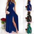 thumbnail image 1 of Gspmoly Robes Grande Taille pour Femmes aux Formes, Robe Sans Manches Asymétrique Décontractée Mode Fête Quotidien Élégante Couleur Unie Robe Cocktail Robes pour Femmes jusqu'à 70 % de Rabais, 1 of 8