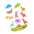 thumbnail image 3 of Juguete de bloques de dinosaurio de madera para niños pequeños, juego de rompecabezas apilable, aprendizaje preescolar, bloques a juego de números, 3 of 8