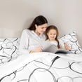 thumbnail image 5 of Homewish Graffiti Loves Pattern Queen Comforter Set,Happy Valentine'S Day Bedding Sets,White Black Bedding Comforter Set For Girls Kids,Super Cozy Room Decor,3 Pieces, 5 of 8