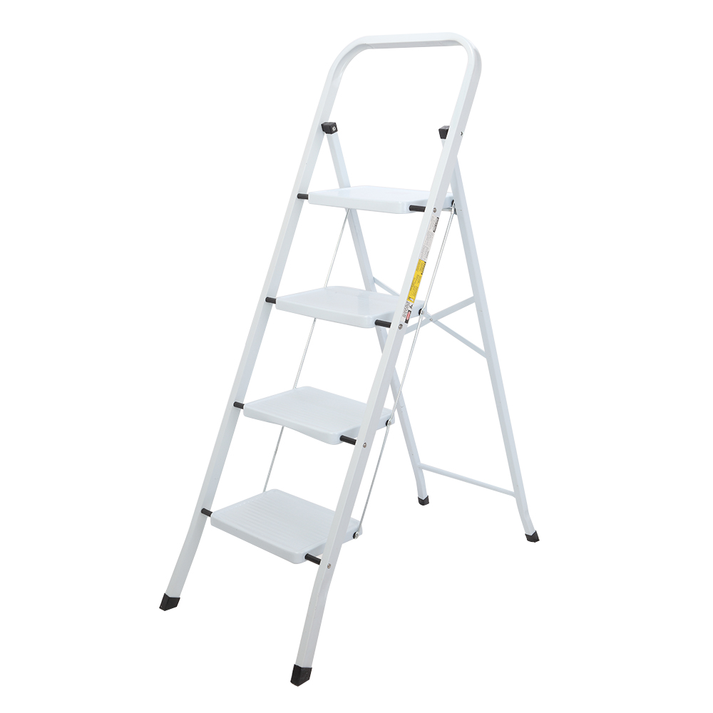 Zimtown 4 Step Ladder, Folding Step Stool Steel AntiSlip Sturdy Wide