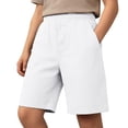thumbnail image 7 of Liyamei Boys Athletic Shorts with Stretch for Summer Running Sports Size 5-16,White, 7 of 7