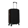 thumbnail image 3 of Uemuo Brown Gold Grid Printed Washable Luggage Cover - Fashion Suitcase Protector Fits 18-32 Inch Luggage -Large, 3 of 9