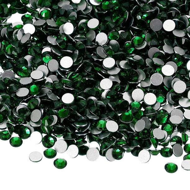 Uxcell 1600Pcs SS16 Redondo Flatback Cristal 3.8-4.0-mm Piedras de strass Verde oscuro