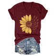 thumbnail image 4 of Red Womens Tops Women's Sunshade Summer T Shirt Plus Size Loose Top Top Girls Short Sleeve Graphic Casual V Neck T Shirts for Women, 4 of 4