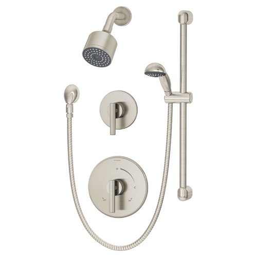 Symmons Dia Diverter Adjustable Shower Head Complete Shower System with