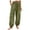 Army Green*Cargo Pants, variant on Summer Capri Pants for Women, Women's Cotton Linen Button Cropped Pants Ankle Soild Color Trousers with Pockets