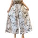 thumbnail image 2 of Pantalones de Mujer Casual Silk Printed Loose Wide Leg Pantalones Recortados de Poliéster, Pantalones Casuales para Uso Diario Y Al Aire Libre, 2 of 4