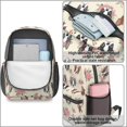 thumbnail image 4 of Boston Terrier and Roses Cream Pattern 17" School Backpacks for Teens,Waterproof Oxford Fabric,S-Shape Padded Straps for School,Travel,Hiking,Camping, 4 of 6