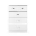 thumbnail image 2 of Herval Dresser, 5 Drawers, Chest of Drawers for Bedroom, 45 H x 18 D x 32 W, White, 2 of 5