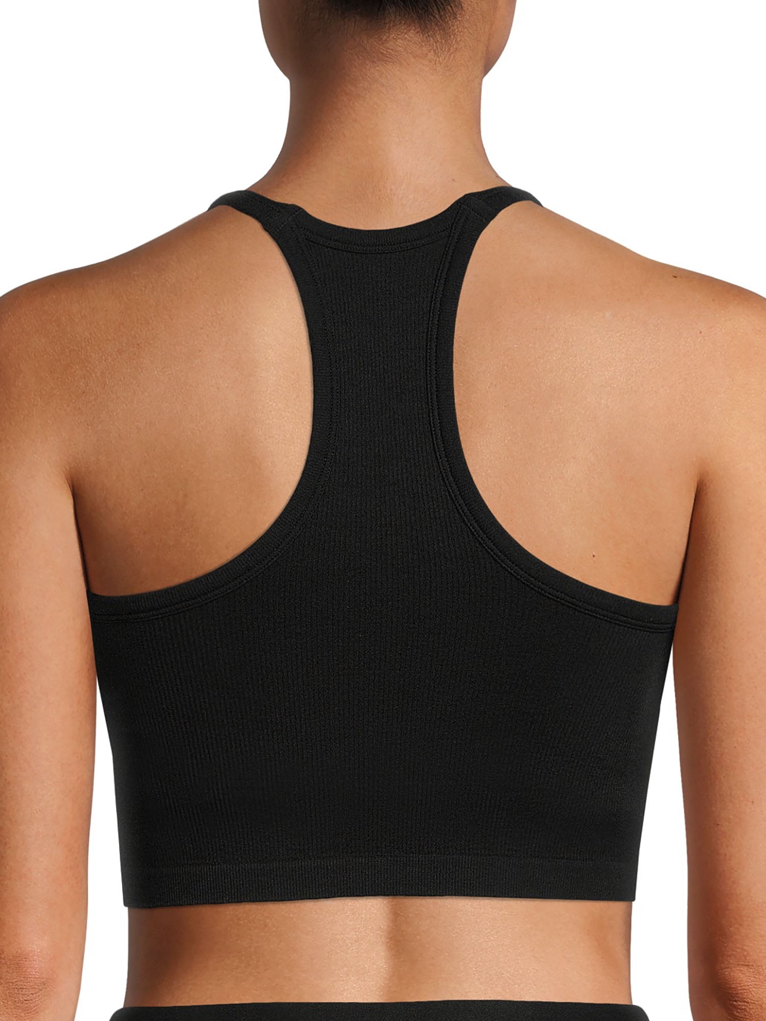 Jockey Essentials Women's Medium Impact Seamless Rib Long Line Cami Bra