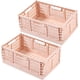 thumbnail image 1 of Juego de 2 cajas de almacenamiento de plástico plegables, caja de almacenamiento de plástico plegable para habitación de niños, cocina, oficina (rosa, 30,5 x 20 x 12,2 cm) Sincero Electrónica, 1 of 4