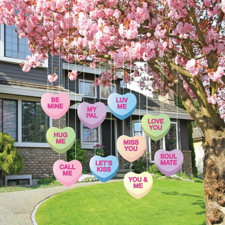 valentine s lawn decorations hanging candy hearts set valentine s lawn decorations hanging candy hearts set
