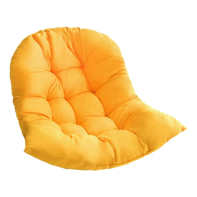 Cojín para silla colgante, cojín para asiento de silla de exterior, suministros transpirables, cojín para silla columpio, alfombrilla para silla de Amarillo