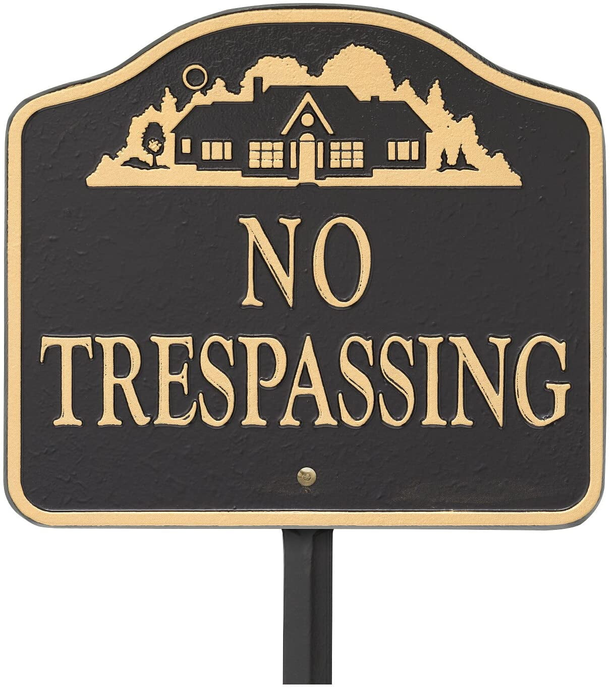 No Trespassing Stripes Gray Premium Brushed Aluminum Sign 36x24 CGSignLab