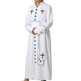 thumbnail image 4 of BPURB Unisex Clerical Clergy Robe for Pulpit with Sleeves Black, 4 of 5