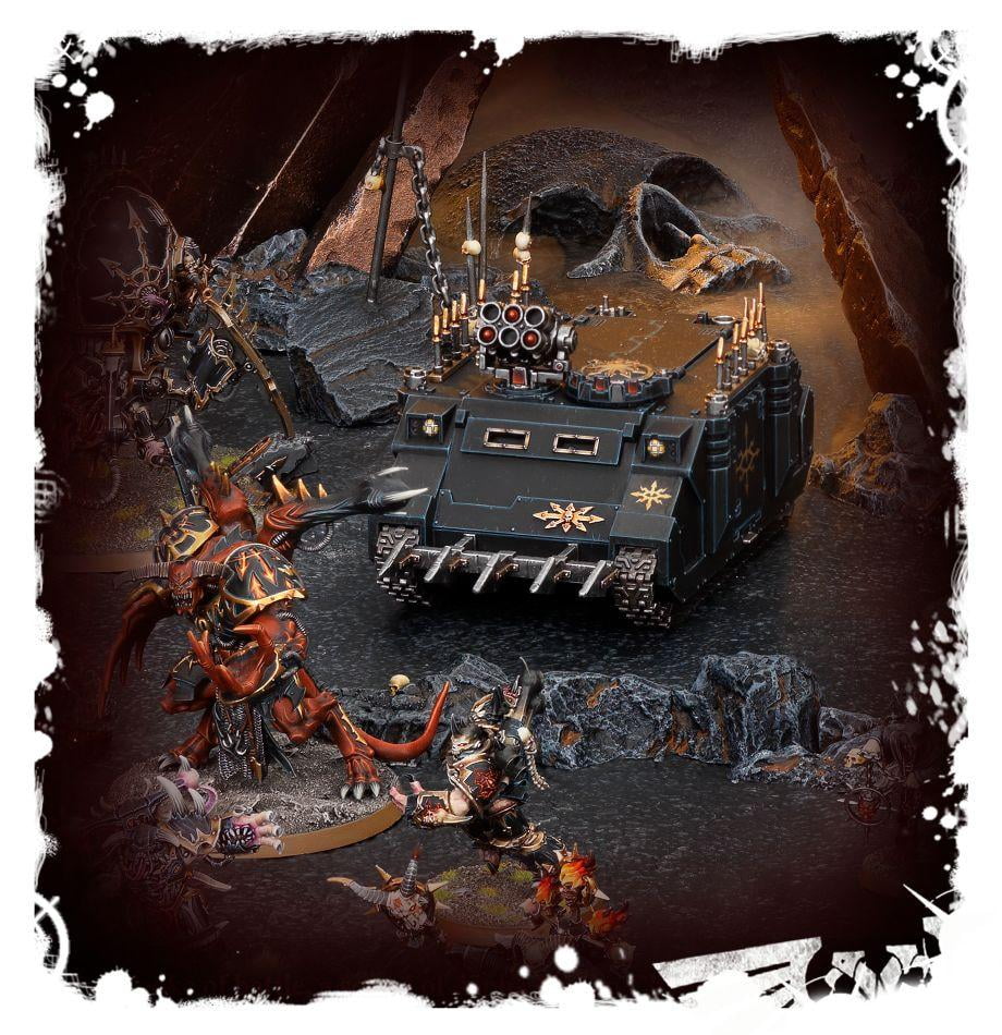 Chaos Rhino Gun Barrel têtes x 4 Chaos Space Marines-Warhammer 40k B 