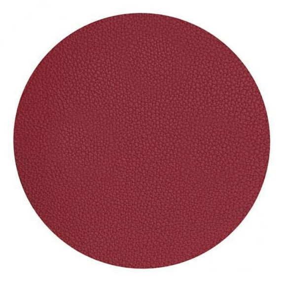 LOVIVER 4X PU Leather Table Drink Cup Mat Heat Insulated Pad Coasters 5 Colors Red