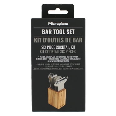 Microplane Bar Tools 6 Piece Cocktail Set, Oliverwood