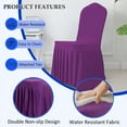 thumbnail image 6 of Elastic Half Round Dining Chair Cover with Cushioned Backrest Universal Fit Stretch Polyester Fabric, 6 of 6