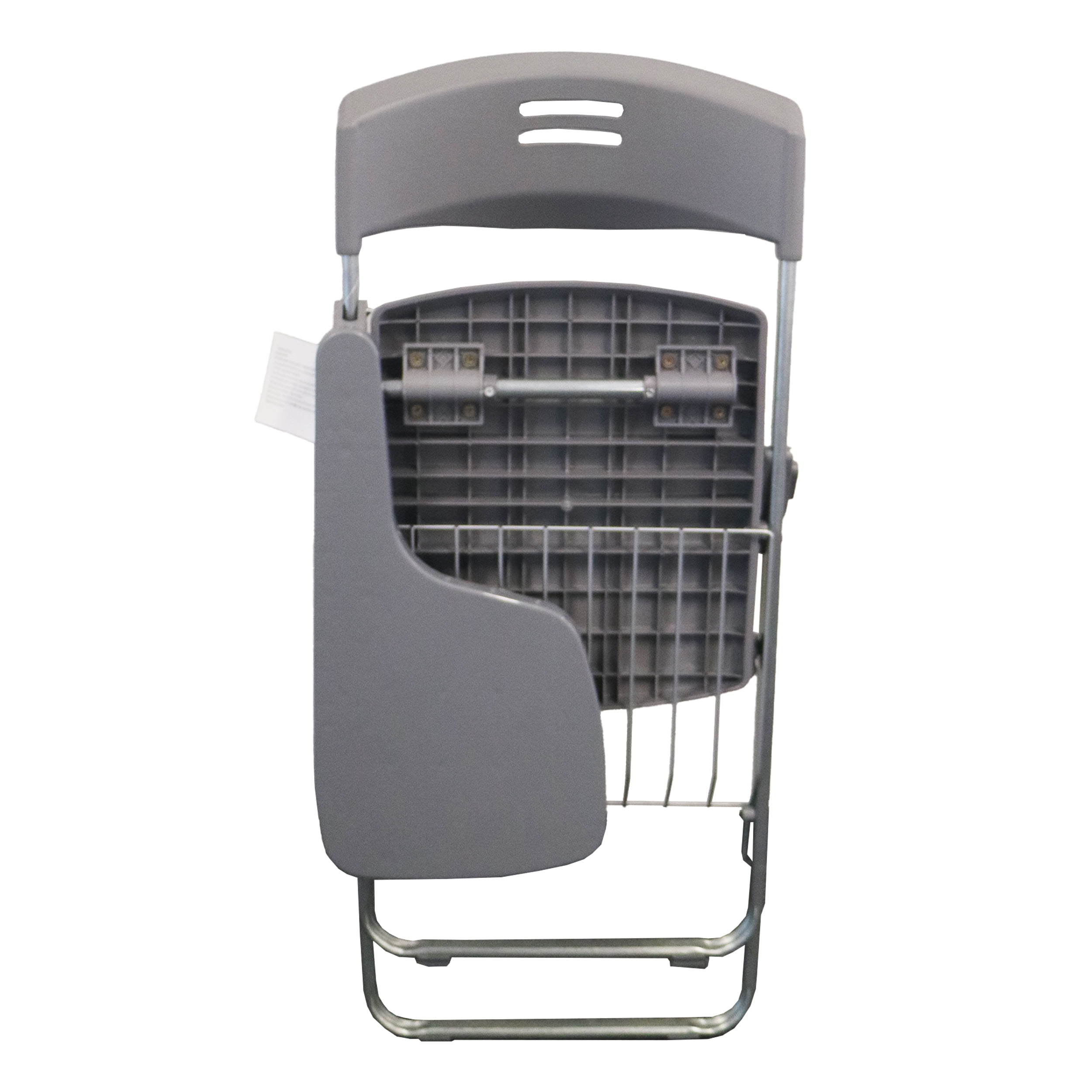 RTC Group Right Hand Pad Tablet Small Arm Desk Folding Chair, Gray, 2Pk
