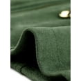 thumbnail image 5 of Unique Bargains Women's Faux Suede Cropped Jacket Zip Up Stand Collar Coat XL Green, 5 of 5