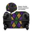 thumbnail image 2 of Pofeuu Mardi Gras Shiny Green Purple Print Luggage Suitcase Cover Protector Luggage Washable Covers Aesthetic for 18/24/28/32 inch Luggage（No luggage included）-Small, 2 of 7