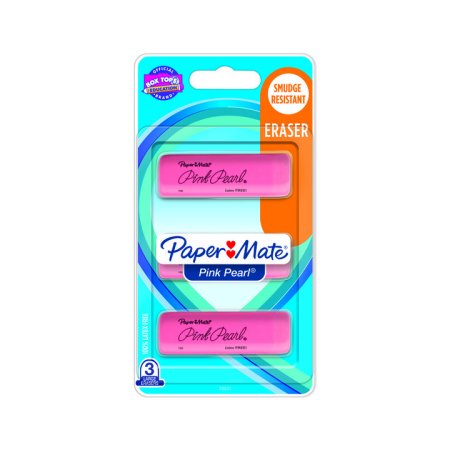 Paper Mate Pink Pearl Erasers, Large, 3 Count (Best Ereader For Windows)
