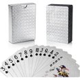 thumbnail image 1 of Cartas de póker plateadas, resistentes al agua, con caja de regalo, perfectas para fiestas y juegos., 1 of 5