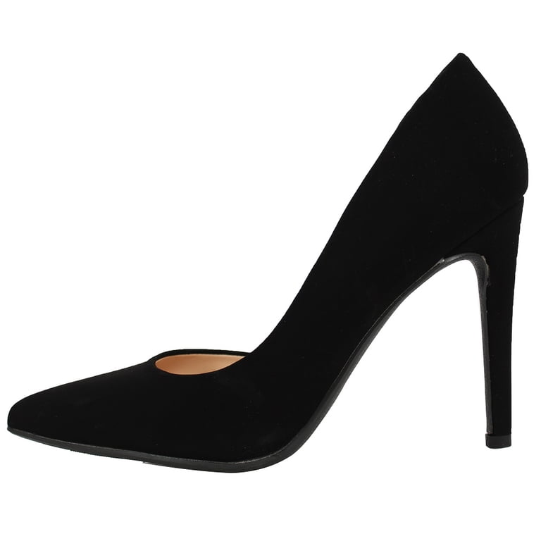 Delicious Women's Pointed Toe Side Cut Out Dress Heel Pump, Black
