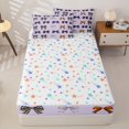 thumbnail image 4 of Homewish Cute Coquette Bow Zipper Full Size Comforter Sets with Fitted Sheet and 2 Pillowcases,Dreamy Princess Bowknot Zipper Bedding Set,Colorful Stars Reversible,4-Piece, 4 of 7