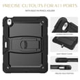 thumbnail image 2 of Case for iPad Air 13 inch (2026 M4/2025 M3/2024 M2), Rugged Shockproof Tablet Cases Cover with Kickstand, Black, 2 of 7