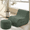 Green, variant on Homhum Large Bean Bag Chair, Compressed Bean Bag Sofa, Ergonomic Comfy Chair for Adults&Kids, Gray